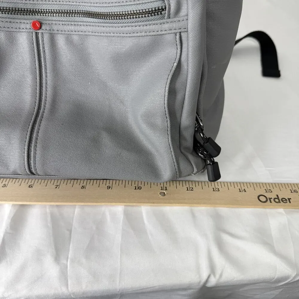 STATE Bags Backpack Frost Gray One Size Map Lining Laptop Sleeve Padded Straps